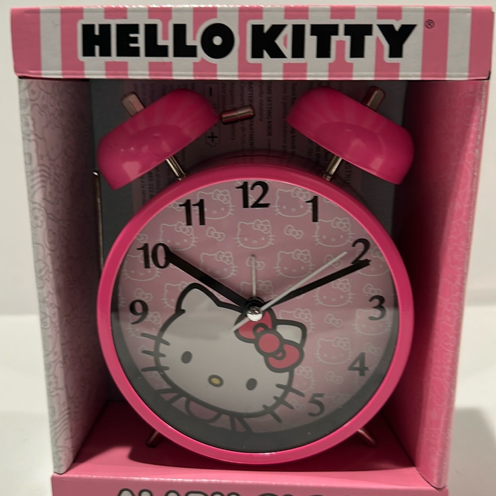 New in Box Hello Kitty Alarm Clock for Kids with Large numbers.